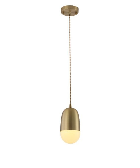 Simple all-brass single-head chandelier