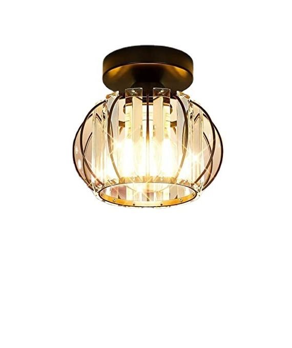 Crystal Single Head Iron Ceiling Light Decorative Lamps and Light Fixtures